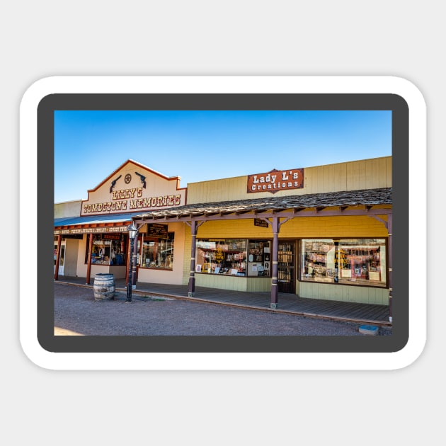 Allen Street in Tombstone, Arizona Sticker by Gestalt Imagery